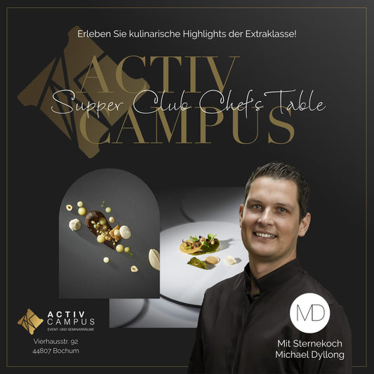 Supper Club 'Chefs Table' mit Michael Dyllong im Activ Campus in Bochum am 17. Mai 2024